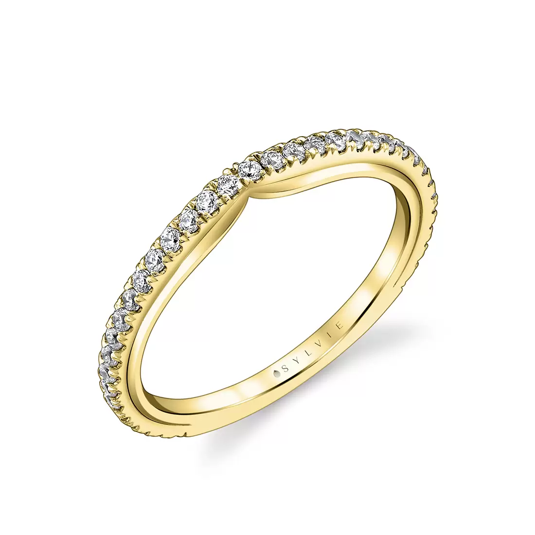 White Gold Iconelle Diamond Shell Wedding Ring