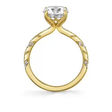 Yellow Gold Tulira Twist Diamond Engagement Ring - Delphine