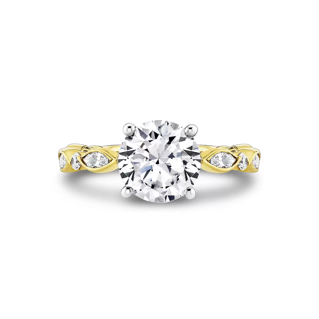 Yellow Gold Tulira Vine Inspired Engagement Ring - Xyris