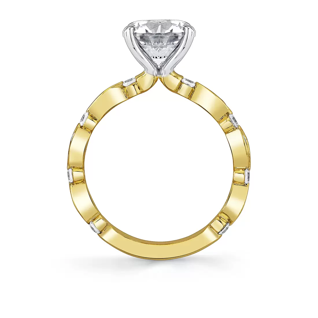 Yellow Gold Tulira Vine Inspired Engagement Ring - Xyris