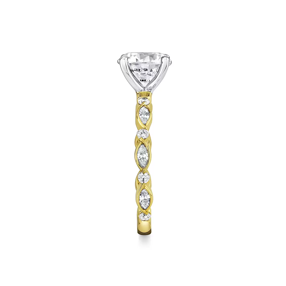 Yellow Gold Tulira Vine Inspired Engagement Ring - Xyris