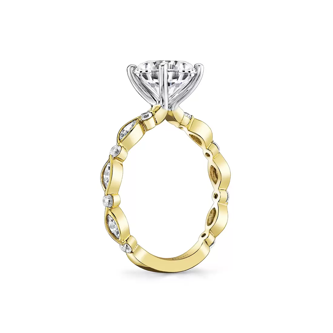 Yellow Gold Tulira Vine Inspired Engagement Ring - Xyris
