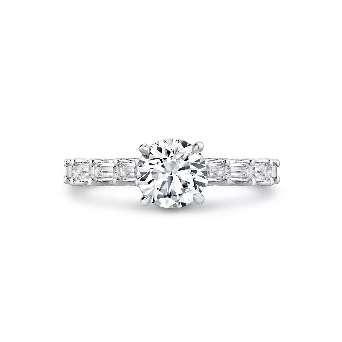 White Gold Iconelle Baguette Engagement Ring - Frida