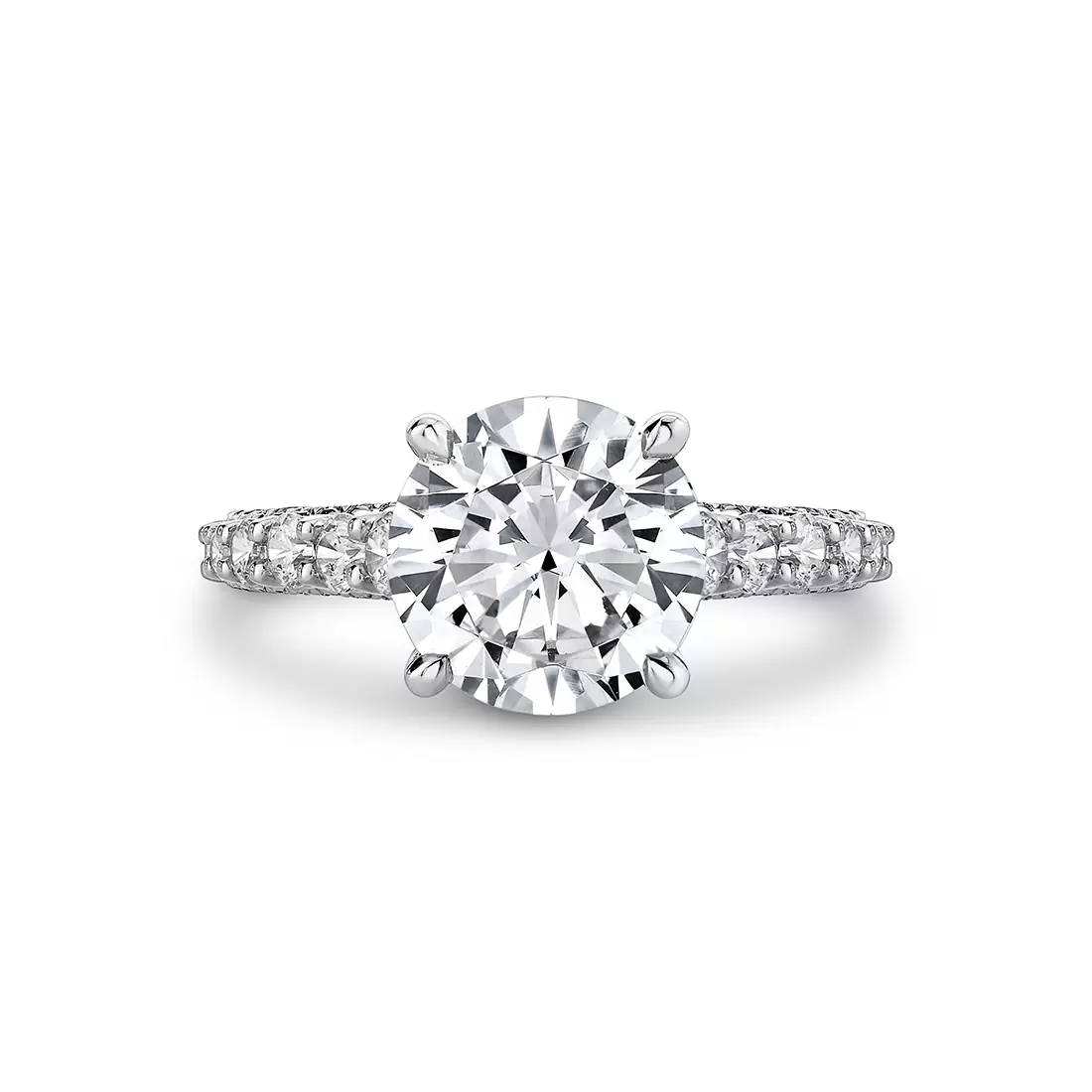 White Gold Iconelle Graduated Diamond Engagement Ring - Adira