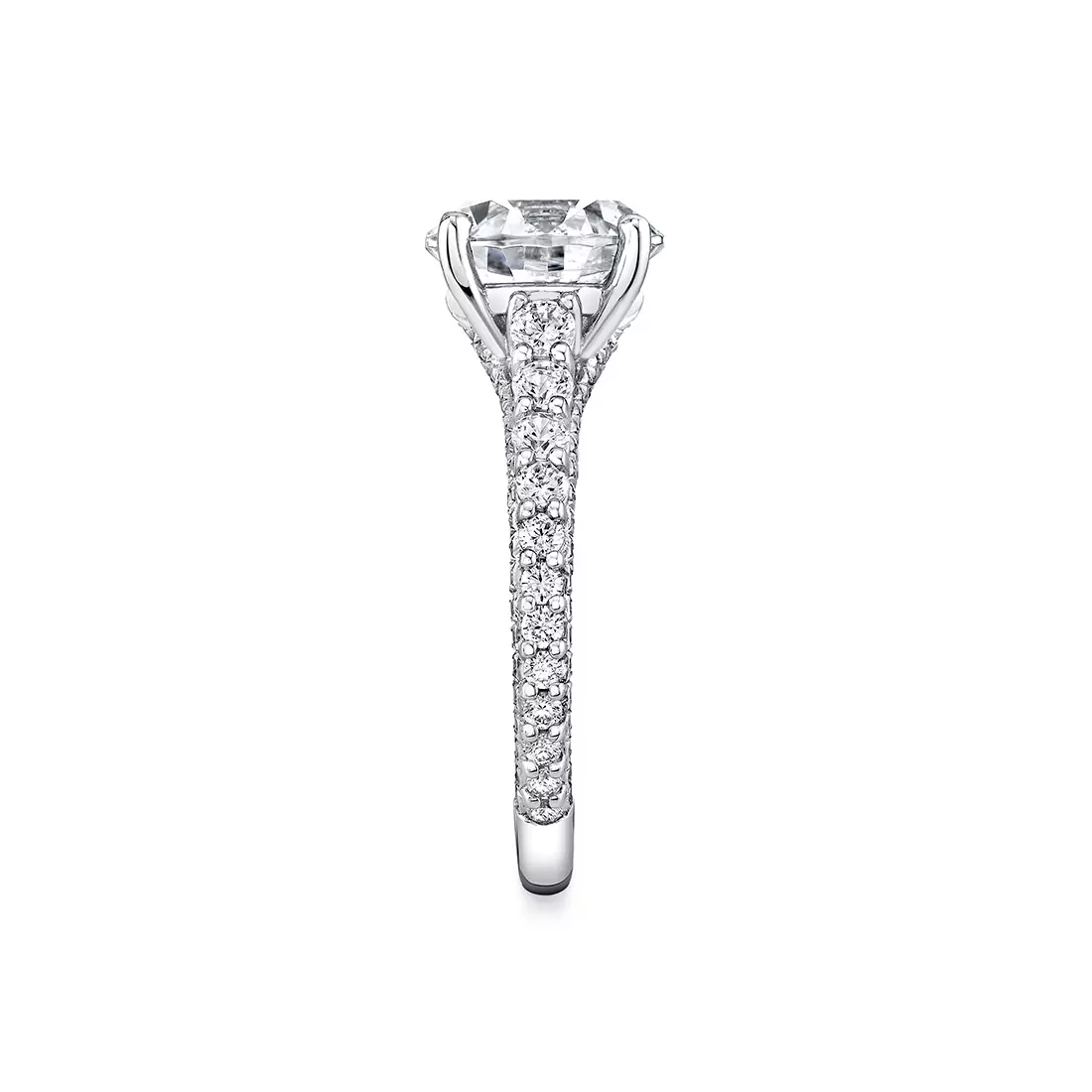 White Gold Iconelle Graduated Diamond Engagement Ring - Adira