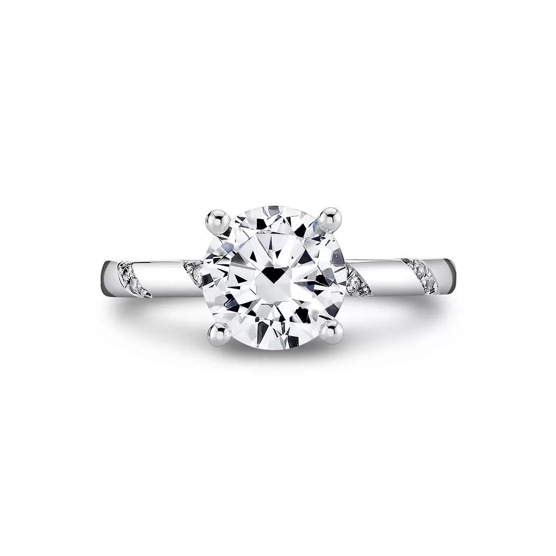 Yellow Gold Iconelle Flush Set Spiral Engagement Ring - Jackie