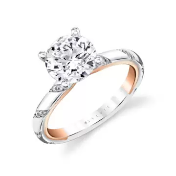 Yellow Gold Iconelle Flush Set Spiral Engagement Ring - Jackie