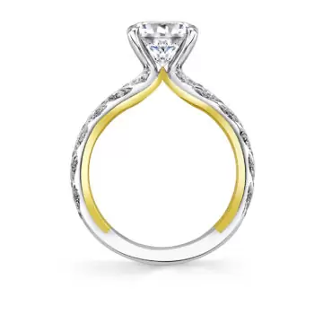 Yellow Gold Iconelle Spiral Engagement Ring - Odette