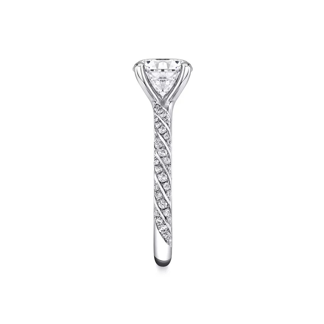 Yellow Gold Iconelle Spiral Engagement Ring - Odette