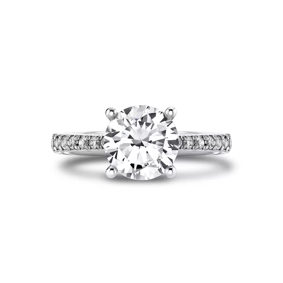 White Gold Iconelle Tapered Engagement Ring - Blaire