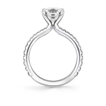 White Gold Iconelle Tapered Engagement Ring - Blaire