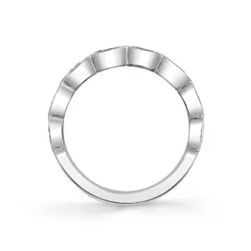 White Gold Marquise Cut Bezel Wedding Ring
