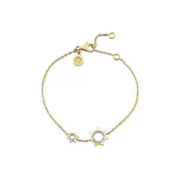 Yellow Gold Solaz Spaced Sun Diamond Bracelet