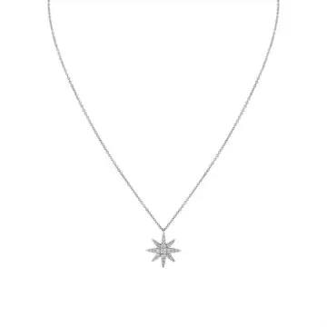 White Gold Solaz Sun Diamond Necklace