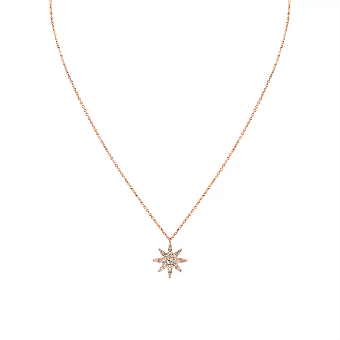 White Gold Solaz Sun Diamond Necklace