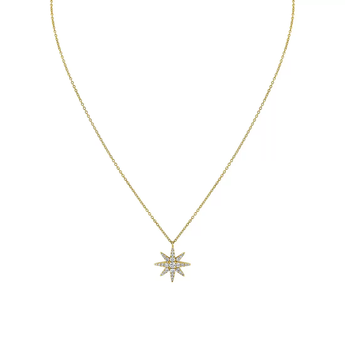 White Gold Solaz Sun Diamond Necklace
