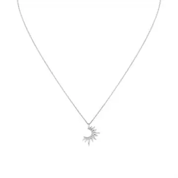Yellow Gold Solaz Open Sun Diamond Necklace