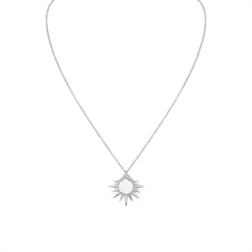 yellow gold shell sun diamond pendant crop angle