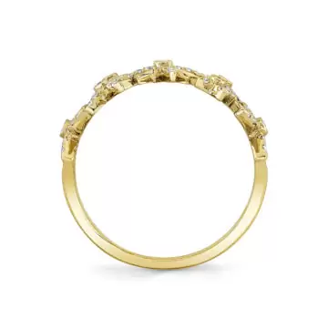 Yellow Gold Solaz Sun Bursts Diamond Ring