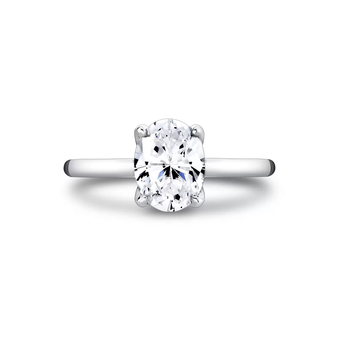 White Gold Tulira Solitaire Petal Prong Engagement Ring - Marigold