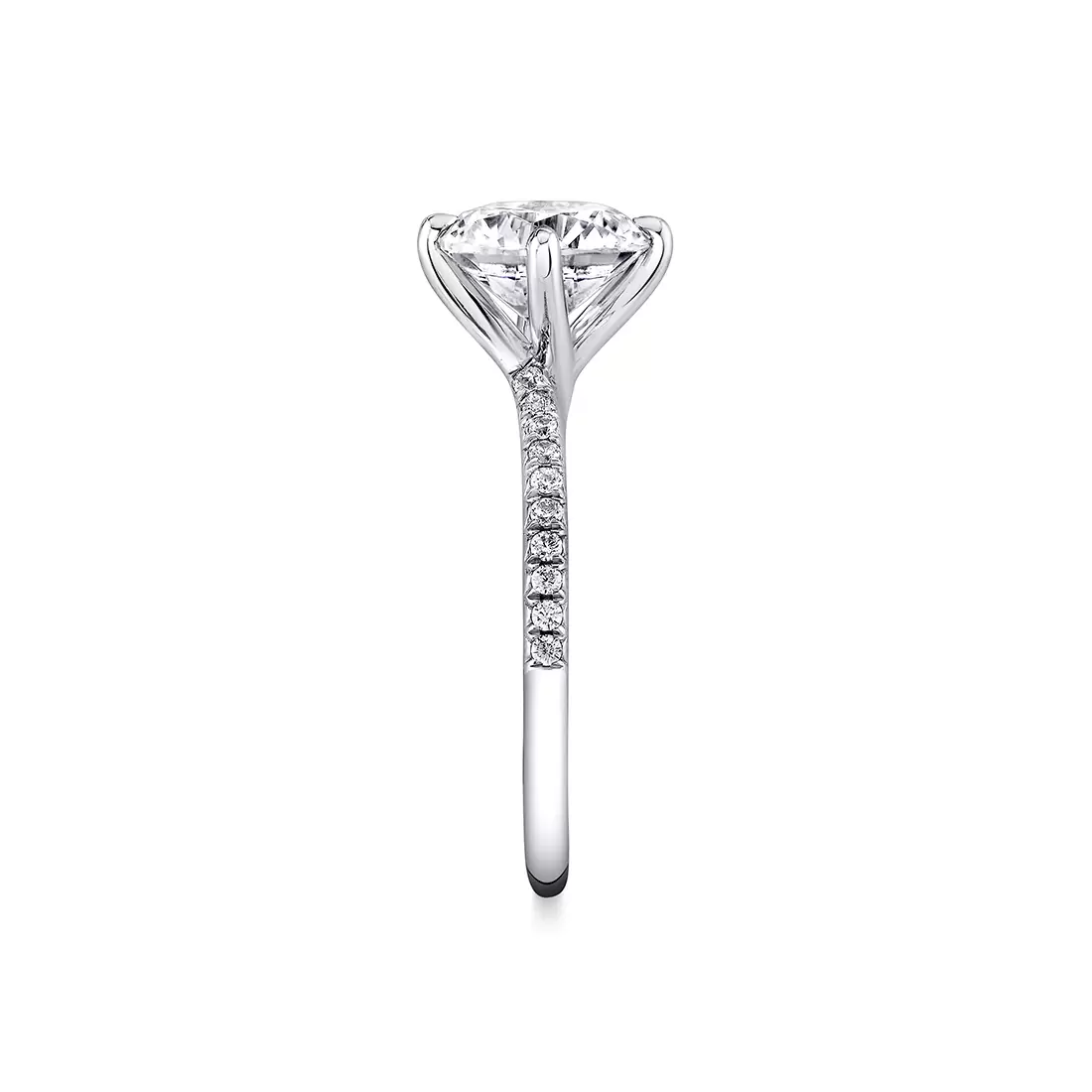 White Gold Tulira Compass Set Vine Engagement Ring - Kai