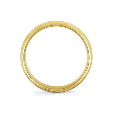 Yellow Gold Heritage Matte Ice Men’s Band - Levi