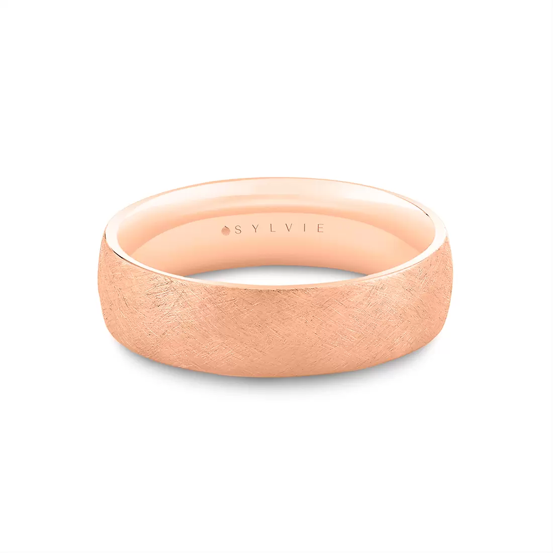 Yellow Gold Heritage Matte Ice Men's Band - Levi