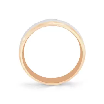Rose Gold Fluted Shell Two Tone Men’s Band - Yves