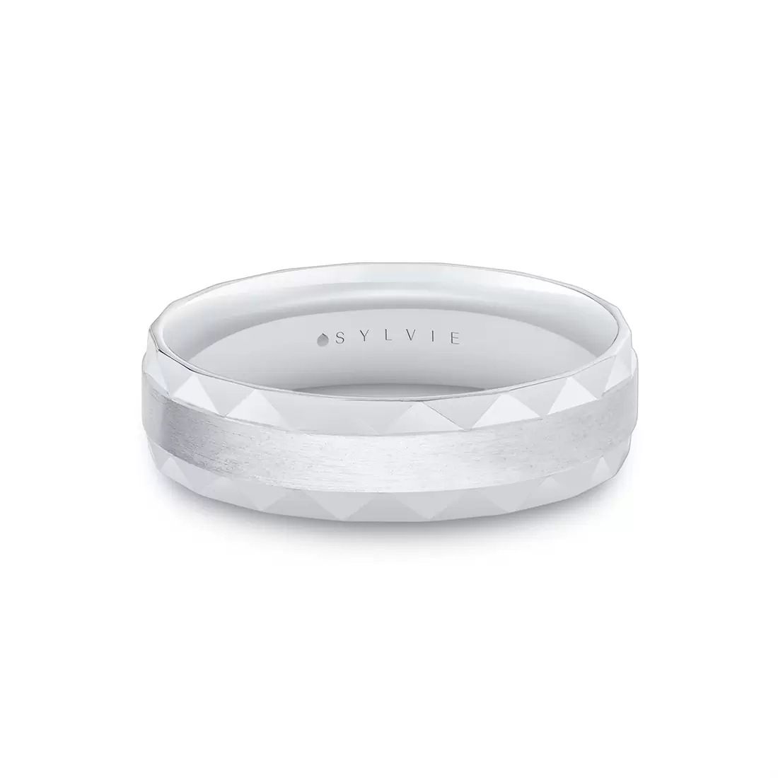 Rose Gold Fluted Shell Two Tone Men's Band - Yves