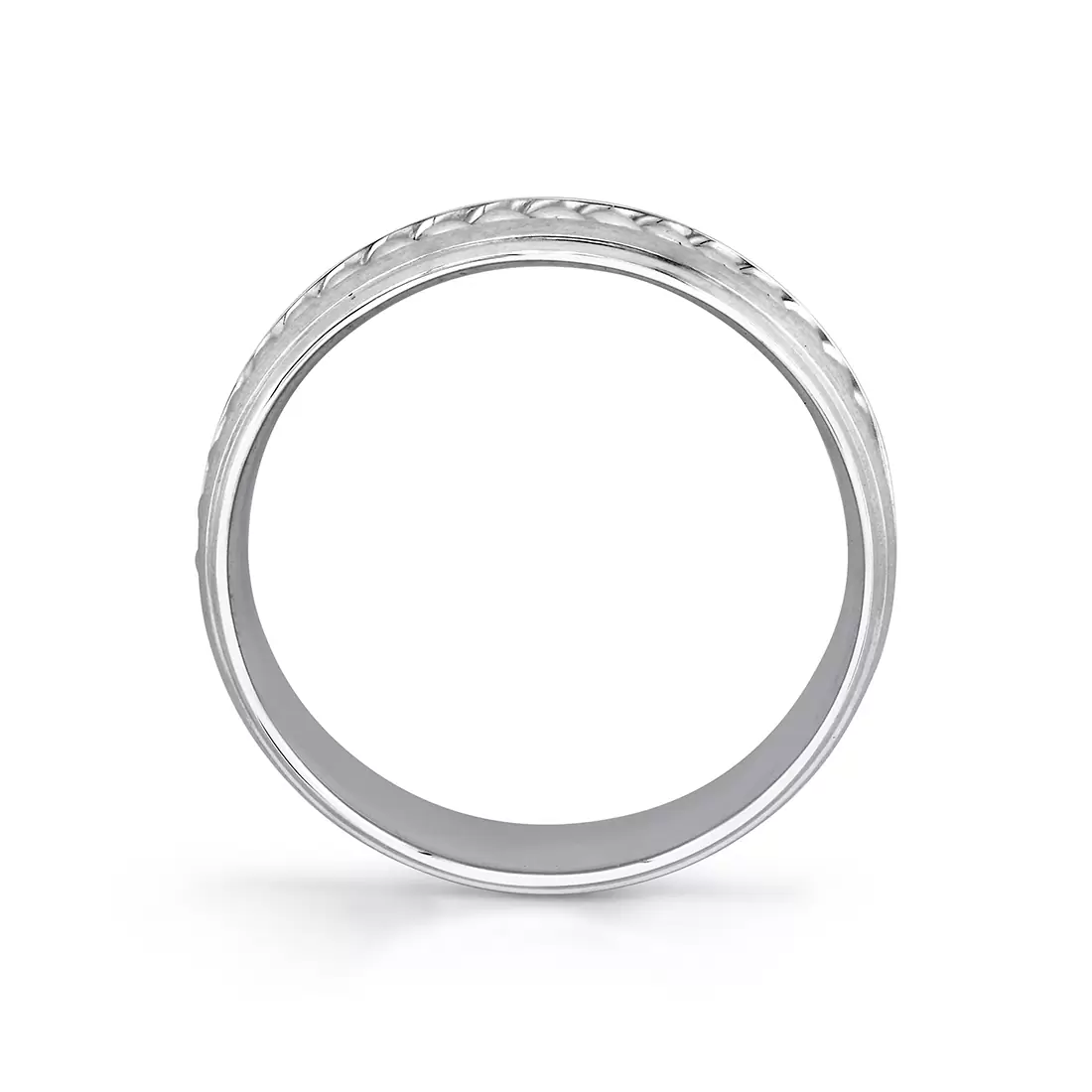 Yellow Gold Heritage Brushed Rope Men's Band - Harrison