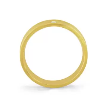 Yellow Gold Heritage Brushed Men’s Band with Diamond Accent - Philip