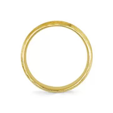Yellow Gold Heritage Textured Brushed Men’s Band - Victor