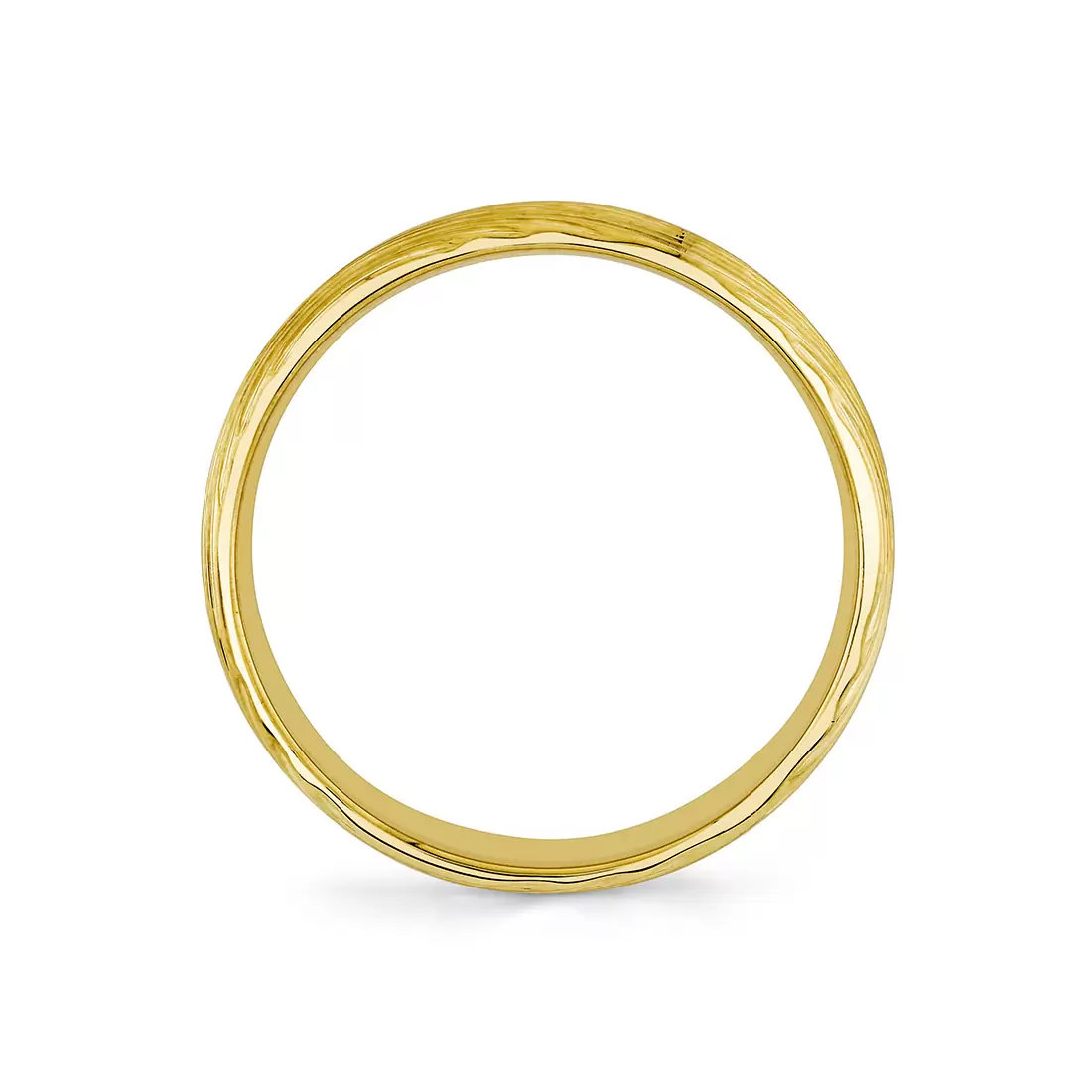 Yellow Gold Heritage Textured Brushed Men's Band - Victor