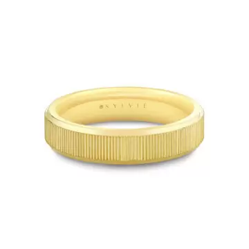 Yellow Gold Heritage Engraved Men’s Band - York