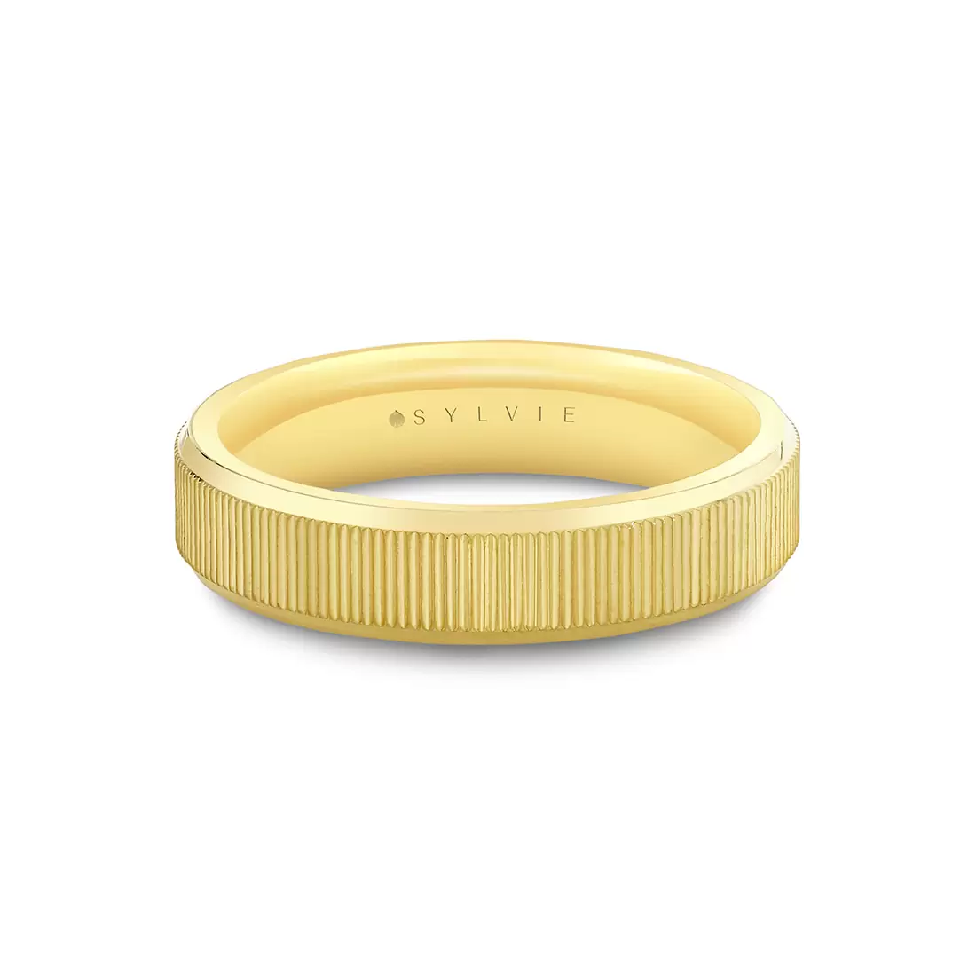 Yellow Gold Heritage Engraved Men's Band - York