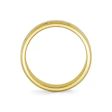 Yellow Gold Heritage Engraved Men’s Band - York