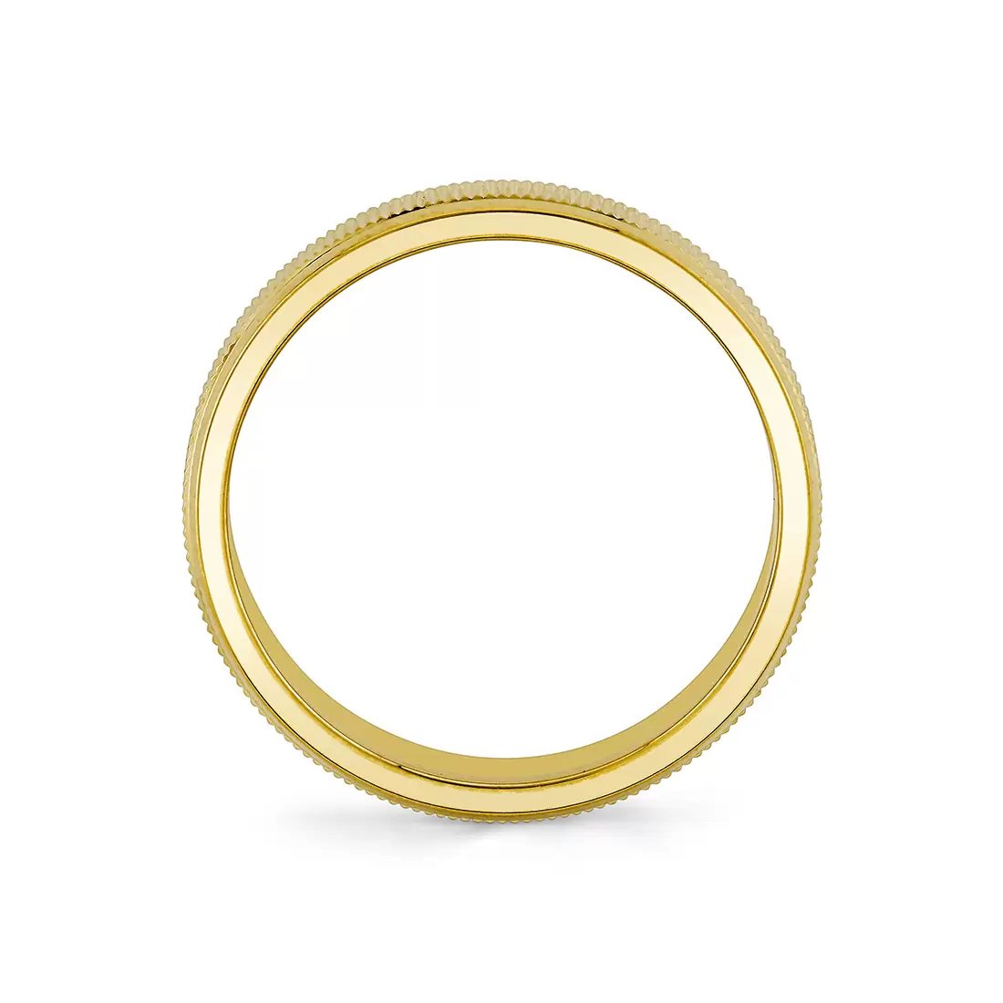 Yellow Gold Heritage Engraved Men's Band - York