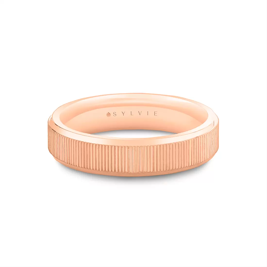 Yellow Gold Heritage Engraved Men's Band - York
