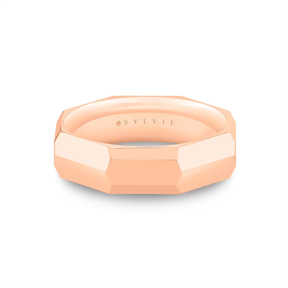 Yellow Gold Heritage Octagonal Polished Men's Band - Zach