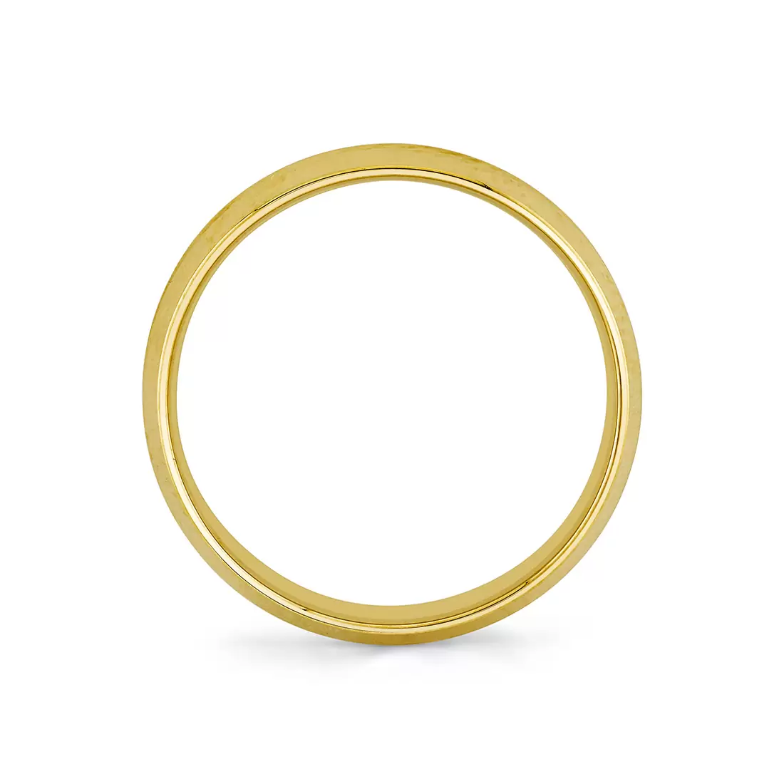 Yellow Gold Heritage Contoured Polished Men's Band - Emmett