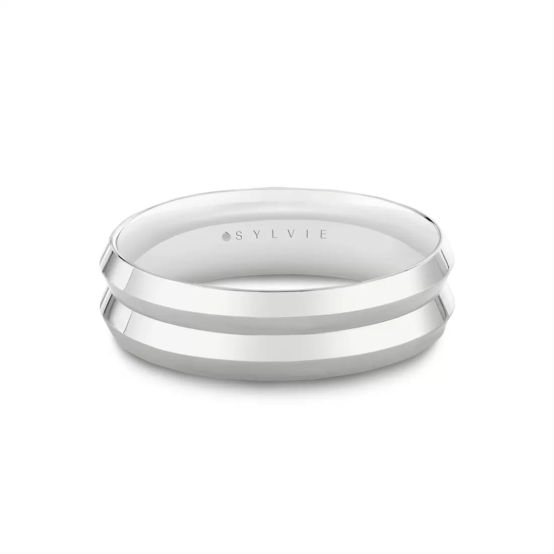 Yellow Gold Heritage Contoured Polished Men's Band - Emmett