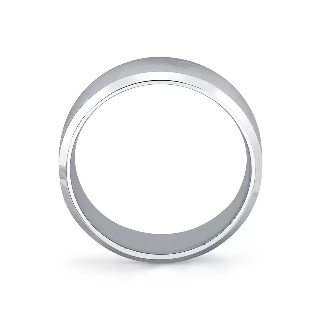 White Gold Heritage Classic Brushed Men's Band - Atlas