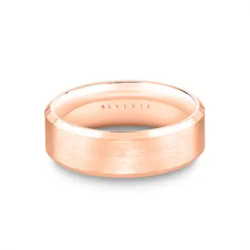 White Gold Heritage Classic Brushed Men’s Band - Atlas