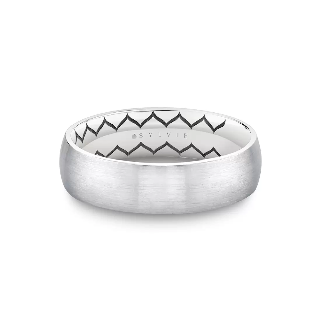 White Gold/Yellow Gold Shell Ascend Two Tone Brushed Men's Band - Noel