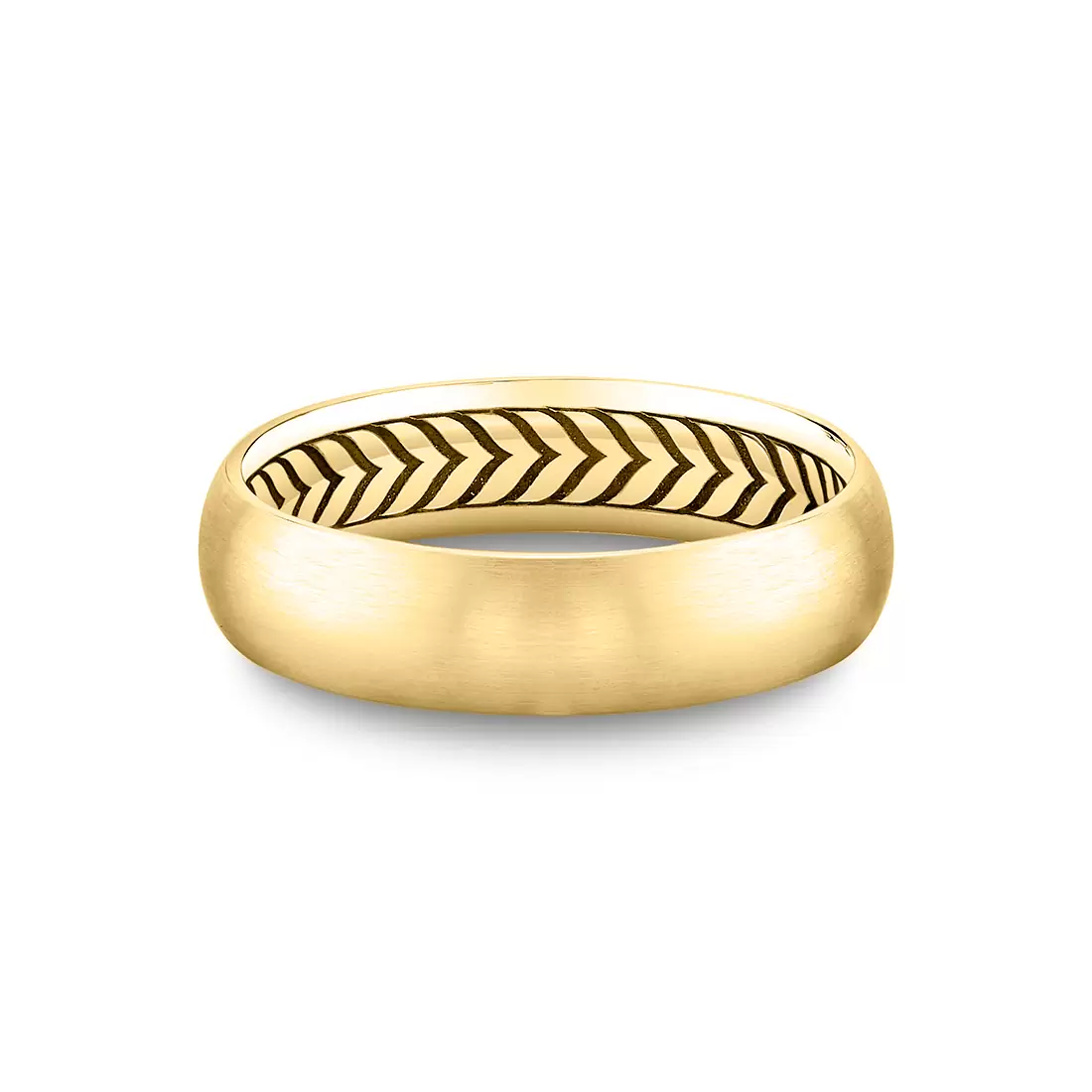 White Gold Shell Apex Brushed Men's Band - Heath
