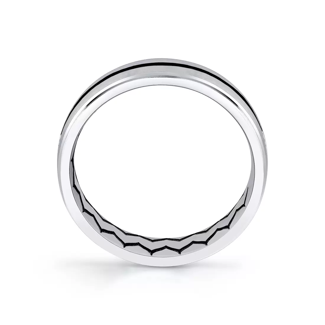 White Gold Shell Ascend Brushed Men's Band - Xavier