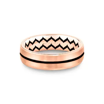 White Gold Shell Ascend Brushed Men’s Band - Xavier