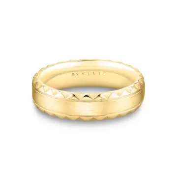 White Gold Fluted Shell Brushed Men’s Band - Zion