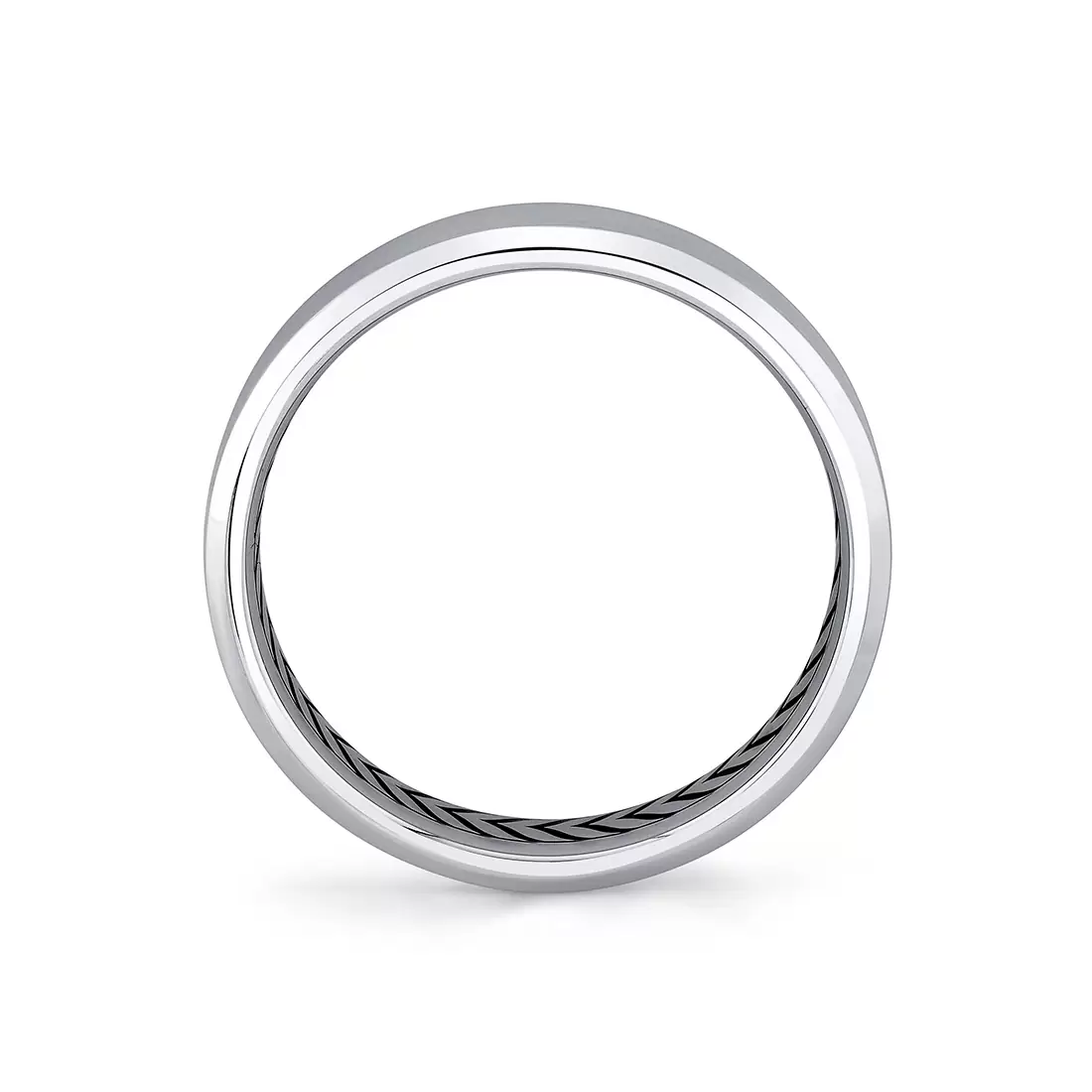 White Gold Shell Apex Brushed Men's Band - Uriah