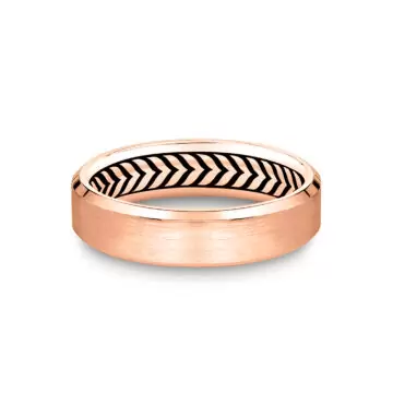 White Gold Shell Apex Brushed Men’s Band - Uriah